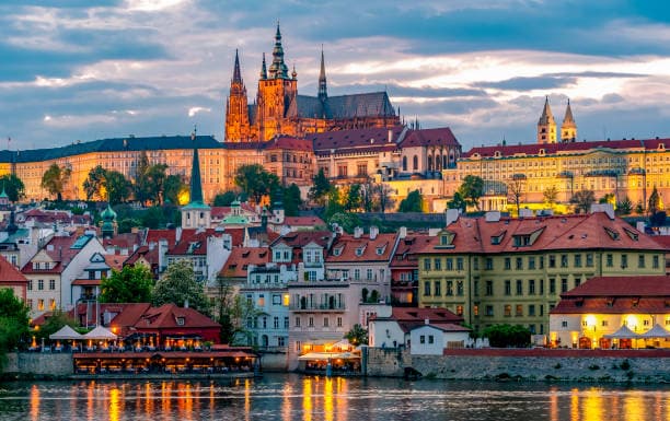 Prague Castle above the Vltava
