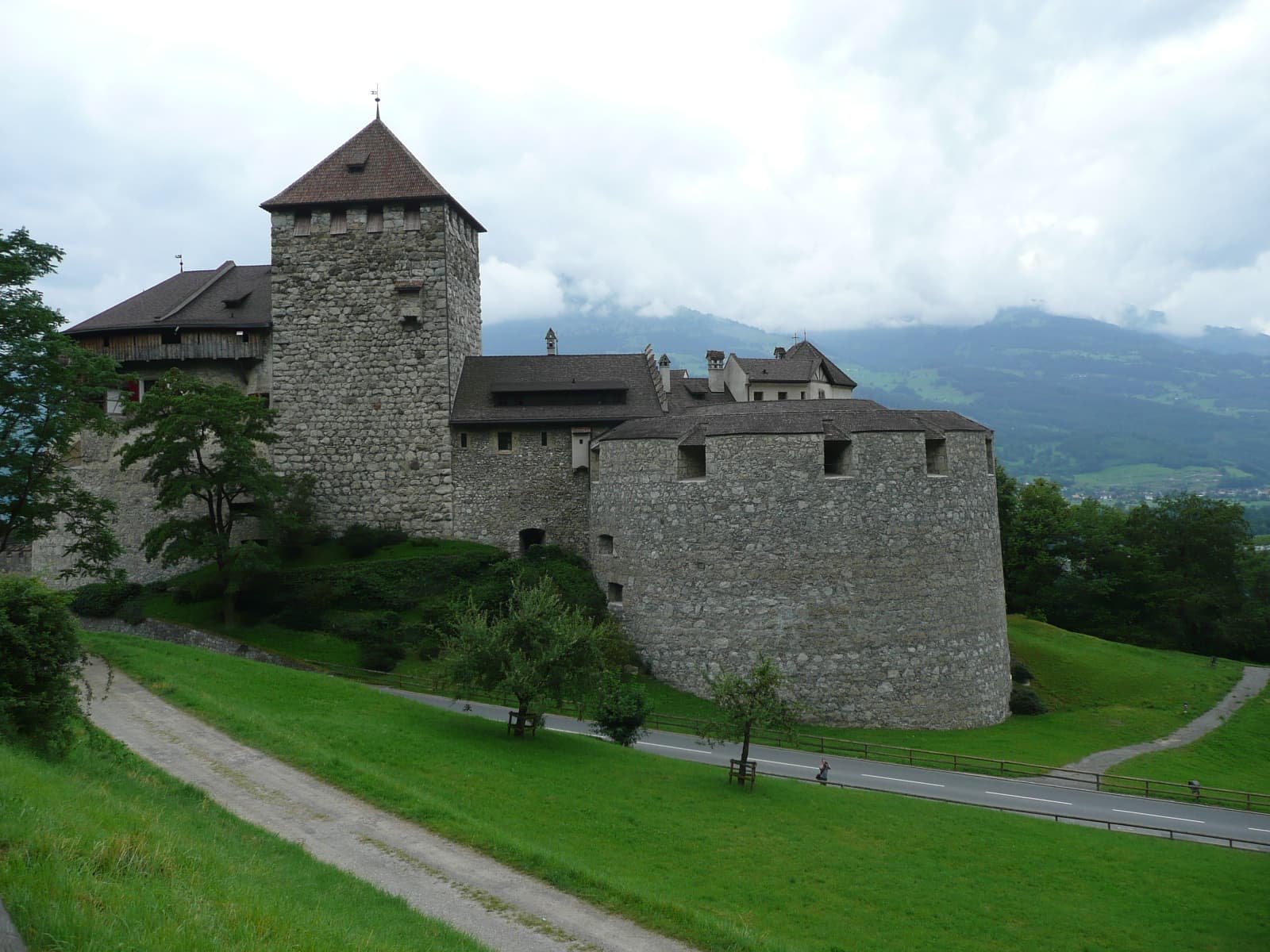 Vaduz Castle above the Rhine Valley