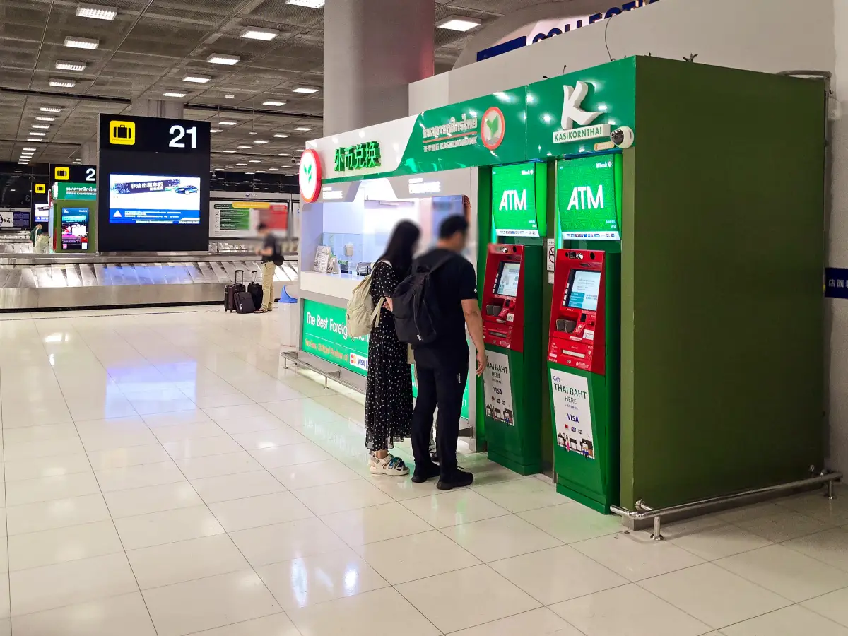 Person using a card payment terminal