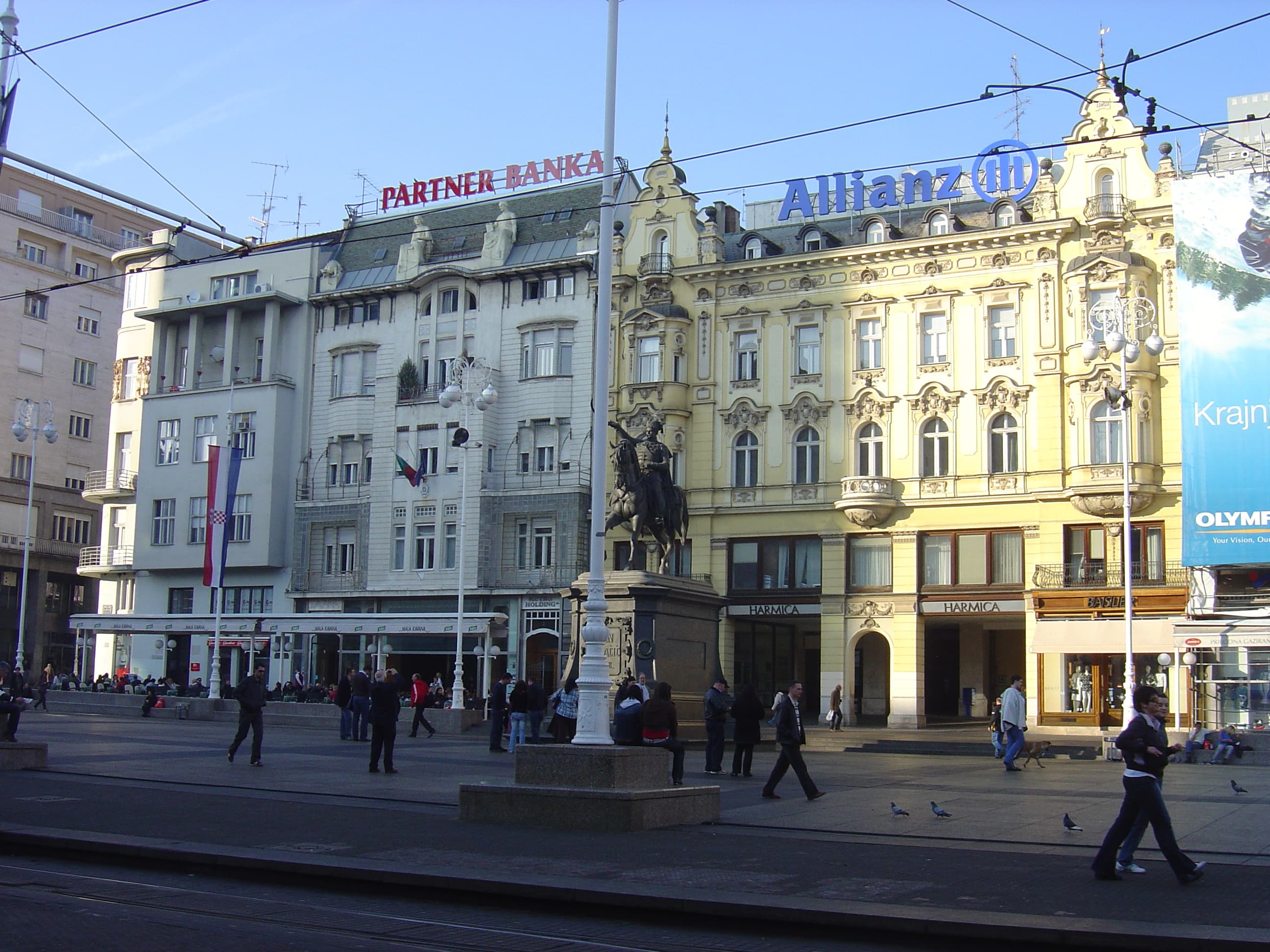 Ban Jelačić Square in central Zagreb