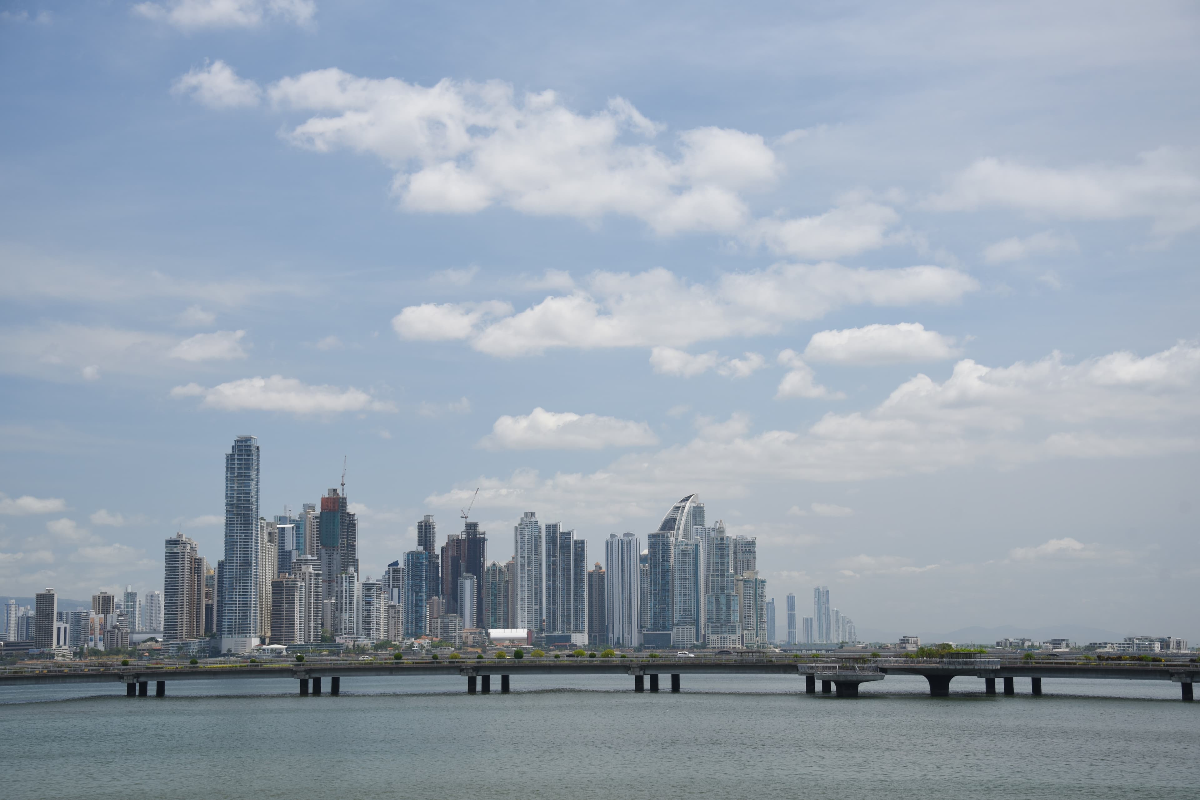Panama City skyline seen from Casco Viejo