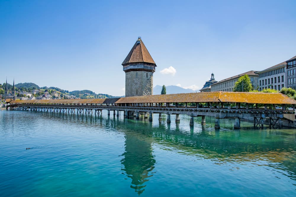 Chapel Bridge and Lucerne waterfront