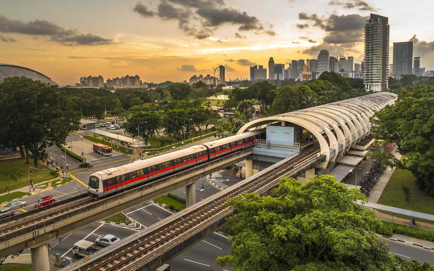 Circle Line MRT platform in Singapore
