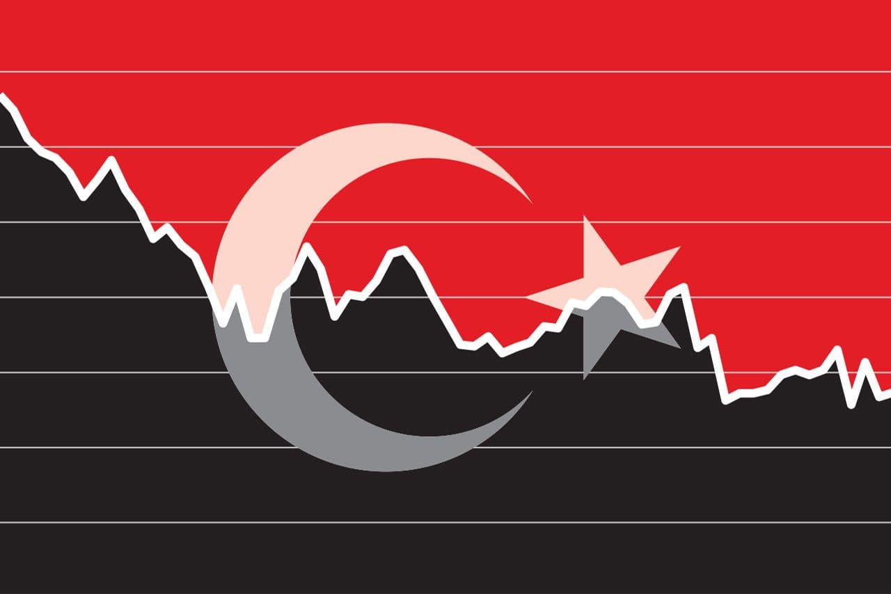 Market stall with price tags in Turkiye