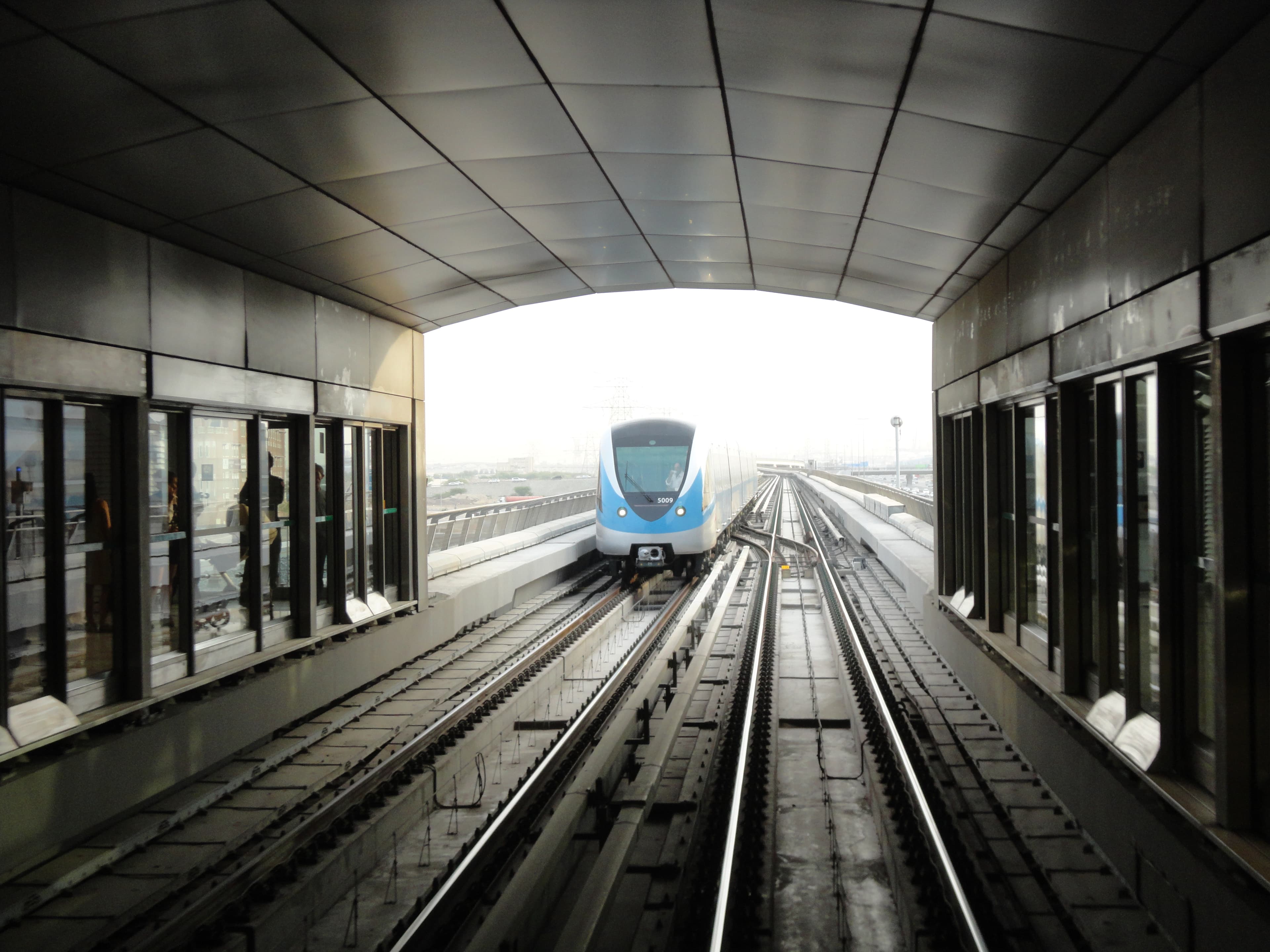 Dubai Metro Red Line train at a station